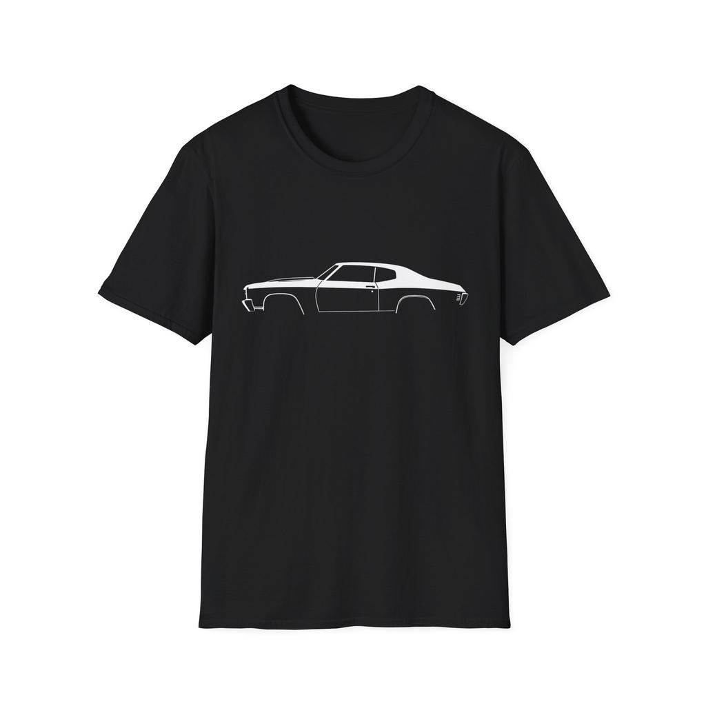 Vintage 1970 Chevelle Muscle Car Outline T-Shirt Classic American Muscle Tee