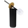 Bathroom Set Toilet Brush Dispenser Set of 5 Black Elements