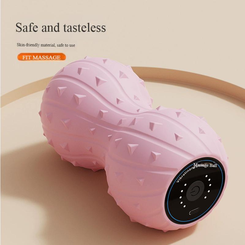 Vibrating Peanut Massage Ball, Electric Muscle Roller for Deep Tissue & Myofascial Release, Yoga Gym Recovery Tool