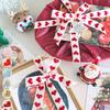 5 Yards/Roll Christmas Ribbon Wedding DIY Craft Ribbon Christmas Decorations Love Jacquard Embroidery Ribbon Handmade 16mm