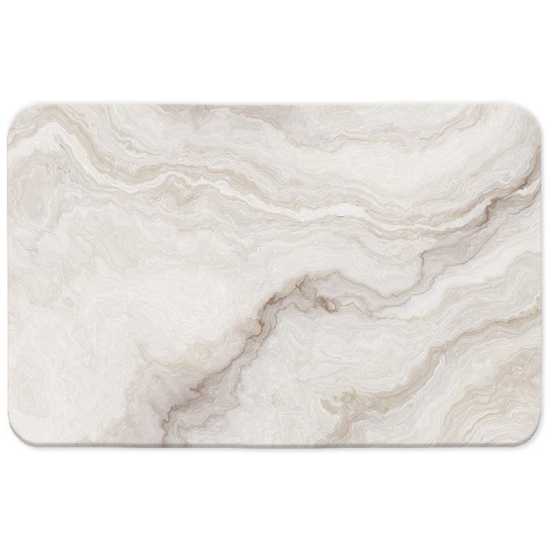 Tapis de Salle de Bain en Terre de Diatomées Marbré Séchage Rapide Évacuation de l'Humidité Tapis d'Entrée Toilettes Antidérapant Durable Durable 40*60cm
