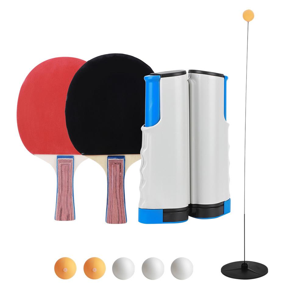 Portable Table Tennis Net Racket Retractable Net Set Trainer Sports Training Set