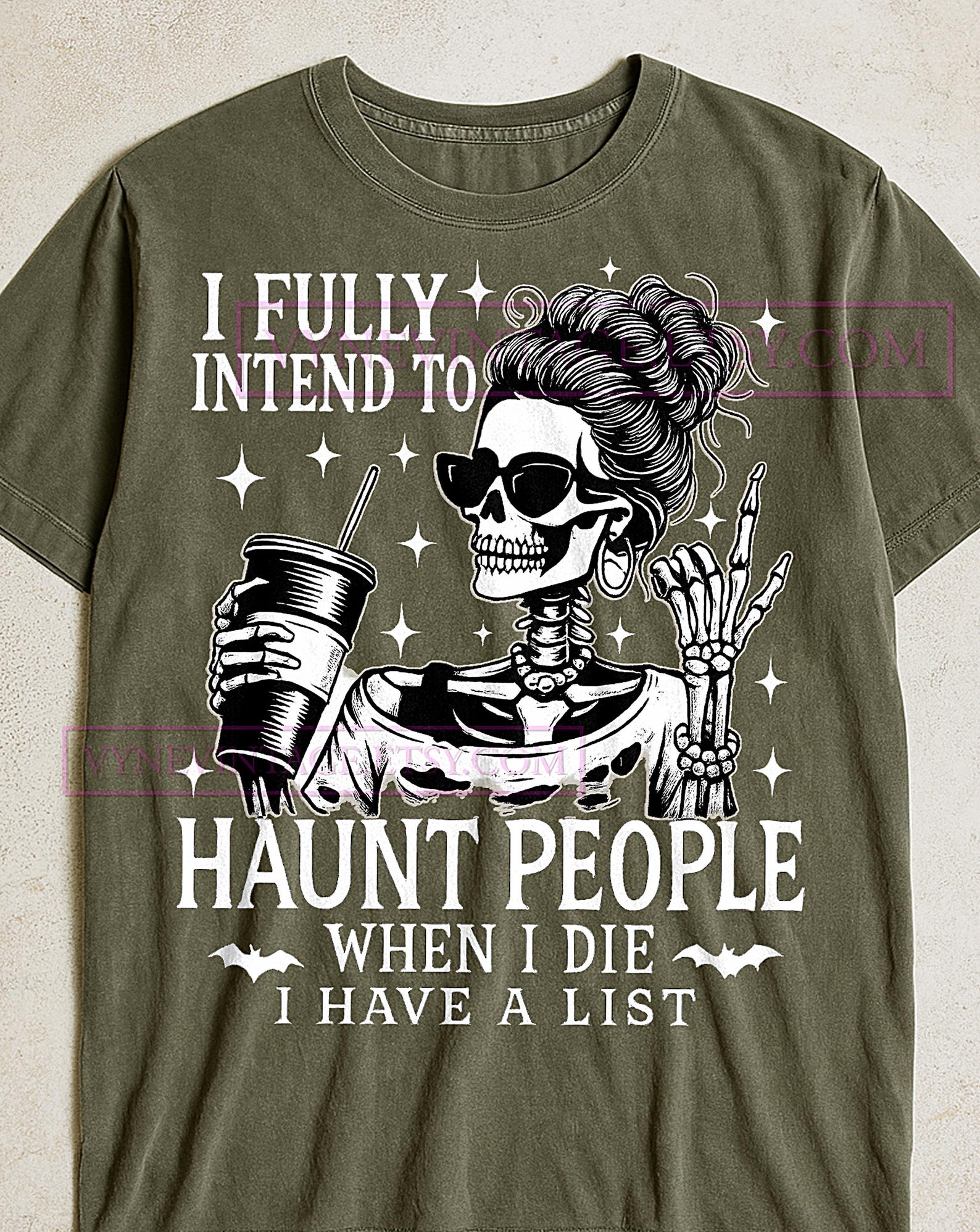 I Fully Intend To Haunt People When I Die T-Shirt, Funny Meme Quote Tee, Satirical Vintage Retro Graphic, Humorous Feminist Tee 4XL