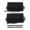 FLEOR Alnico5 Guitar Humbucker Pickup Set Black Bridge Neck Compatible with LP Style Guitars &