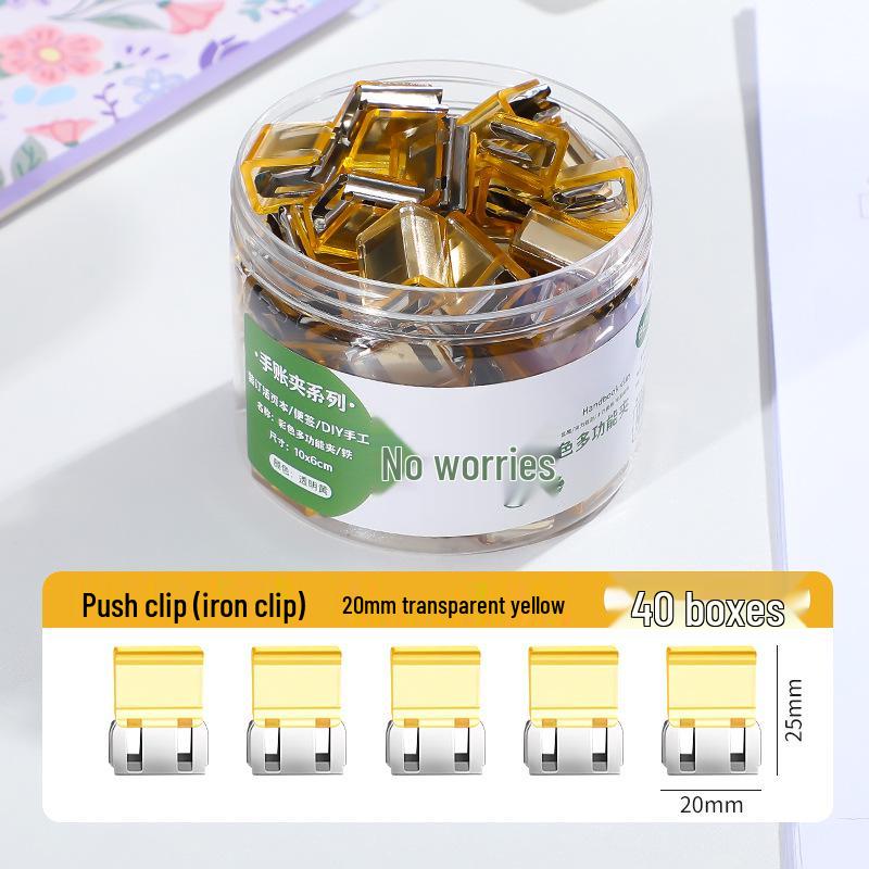 Creative Smooth Metal Book Binding Corner Clip Organizer