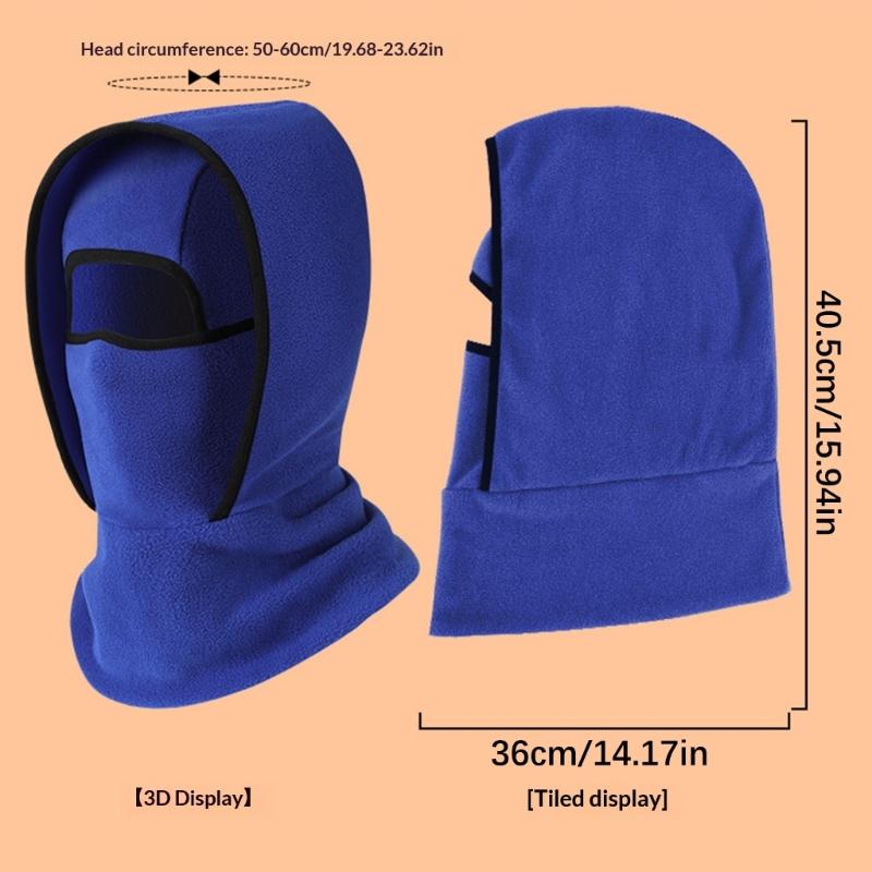 Winter Warm Headgear, Hat-Neck-Mask Integrated Outdoor Windproof Face Cover for Cycling & Ski Sports