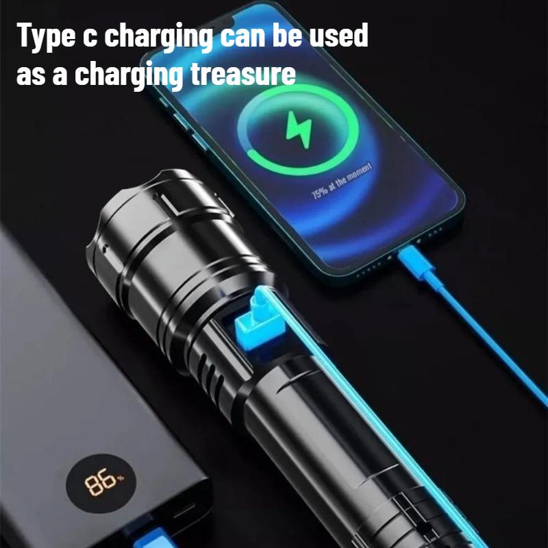 Professional Searchlight Long Range Beam Waterproof Construction Shock Resistant Technology for Outdoor Adventure Emergency Long Endurance LED Light