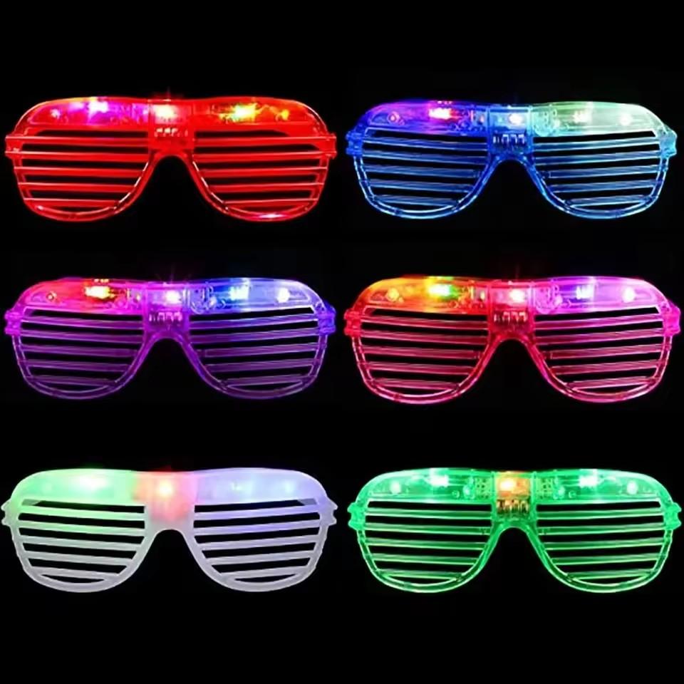 Glow In The Dark Glasses Bulk Led Light Up Glasses 2024 Wedding Decor Party Favors Glow Glasses For Kids Adults Party Supplies