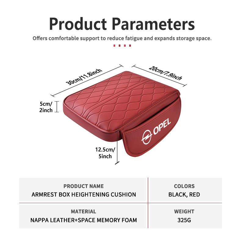 For Opel Leather Car Arm Rest Cushion Anti Scratch Armrest Protection Cover ADAM ASTRA J K CORSA E INSIGNIA MOKKA VIVA Meriva YC4