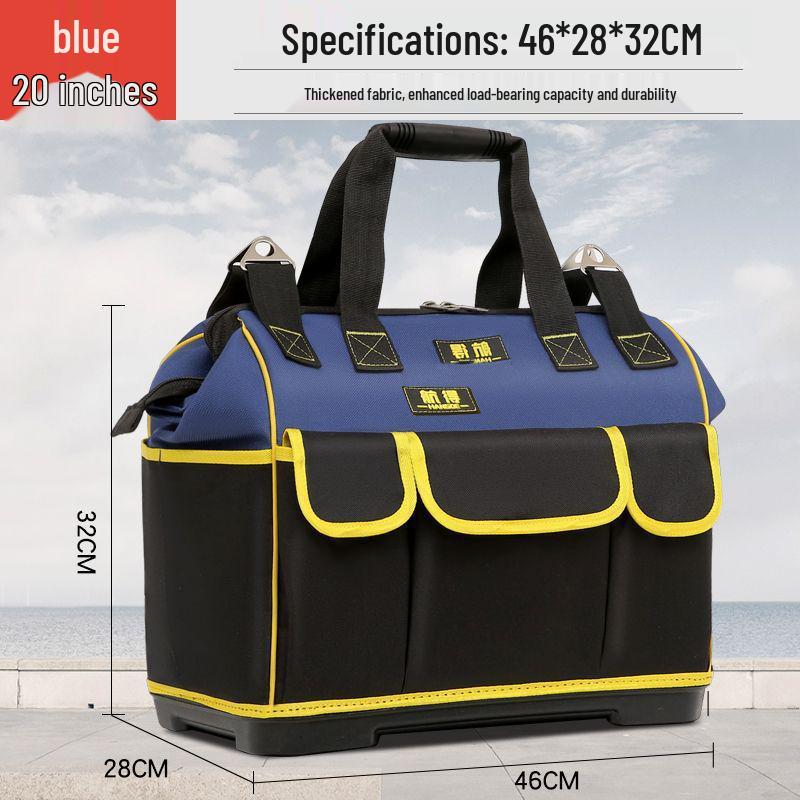 Large Canvas Electrician Tool Bag – Multifunctional Handheld for Repair, Installation, Woodworking, and Construction