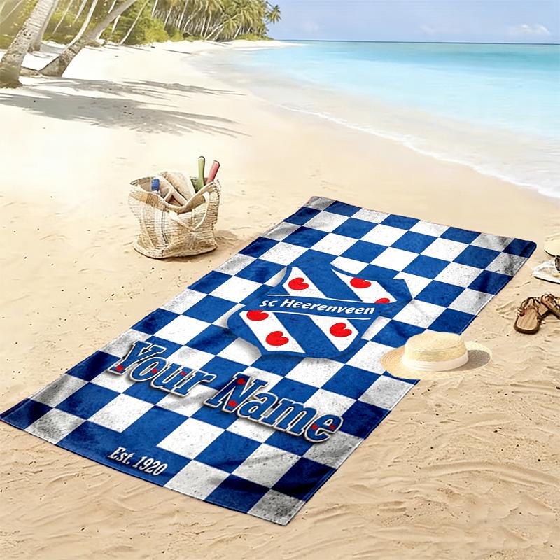 Name Custom Heerenveen Print Beach Towel, Large Soft Quick Dry Towel for Beach Camping Swimming