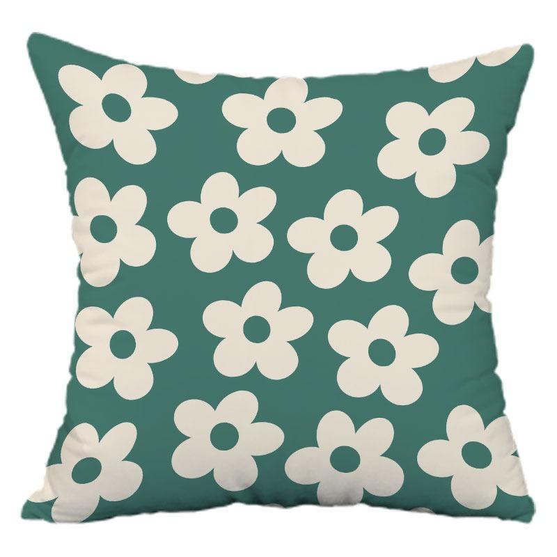 Simple Flower Pattern Pillowcase Dormitory Decoration Office Living Room Sofa Home Pillowcase