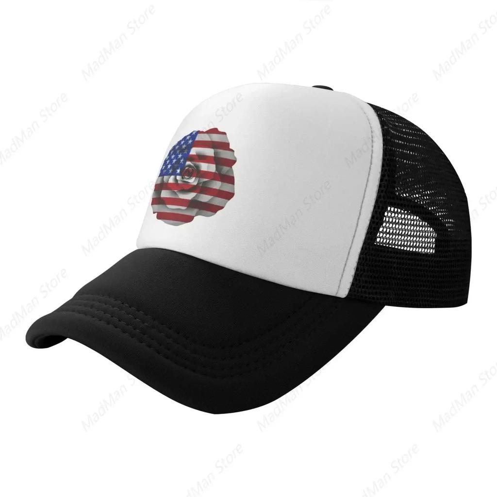 Puerto Rico Flag Lion Baseball Cap Trucker Hat for Unisex and Women Adjustable Outdoor Mesh Hat Black