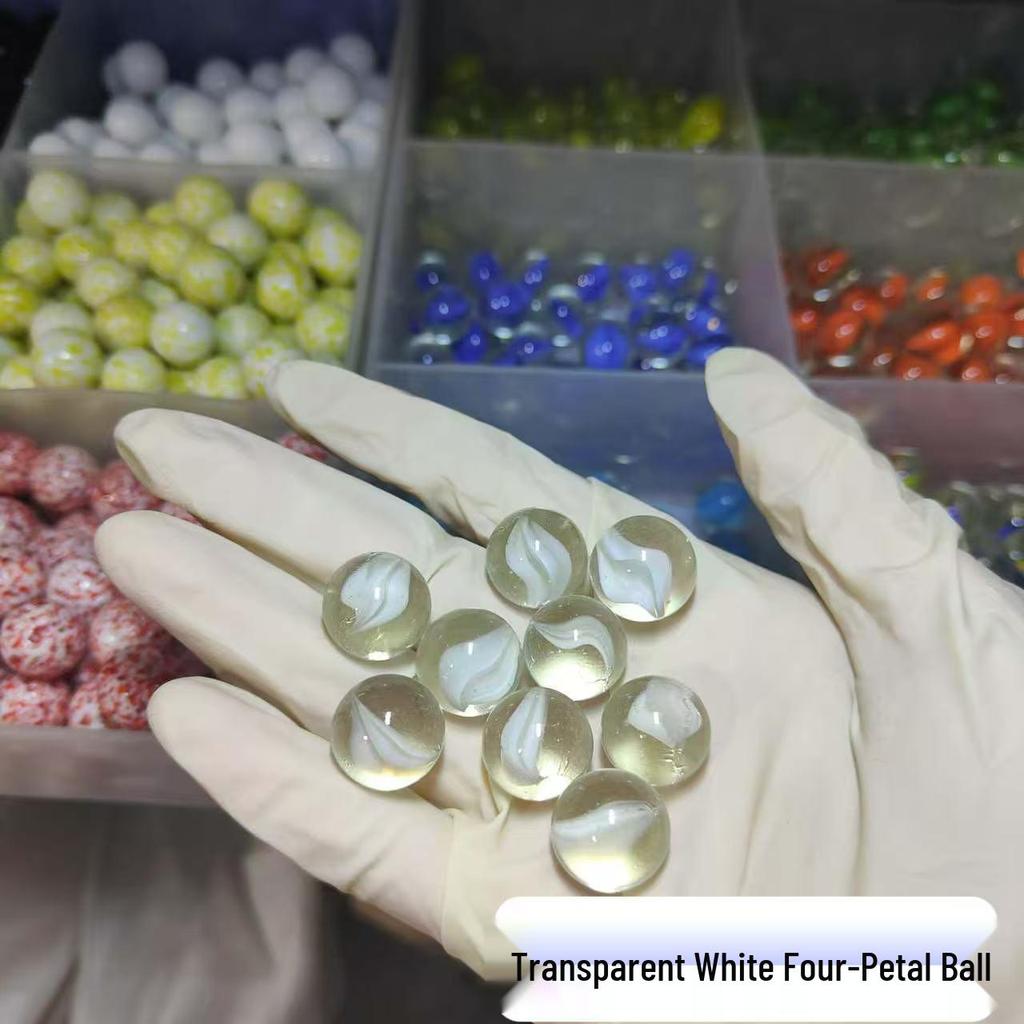16mm Mixed Checkered Glass Beads & Marbles - Nostalgic Crystal Balls for Kids