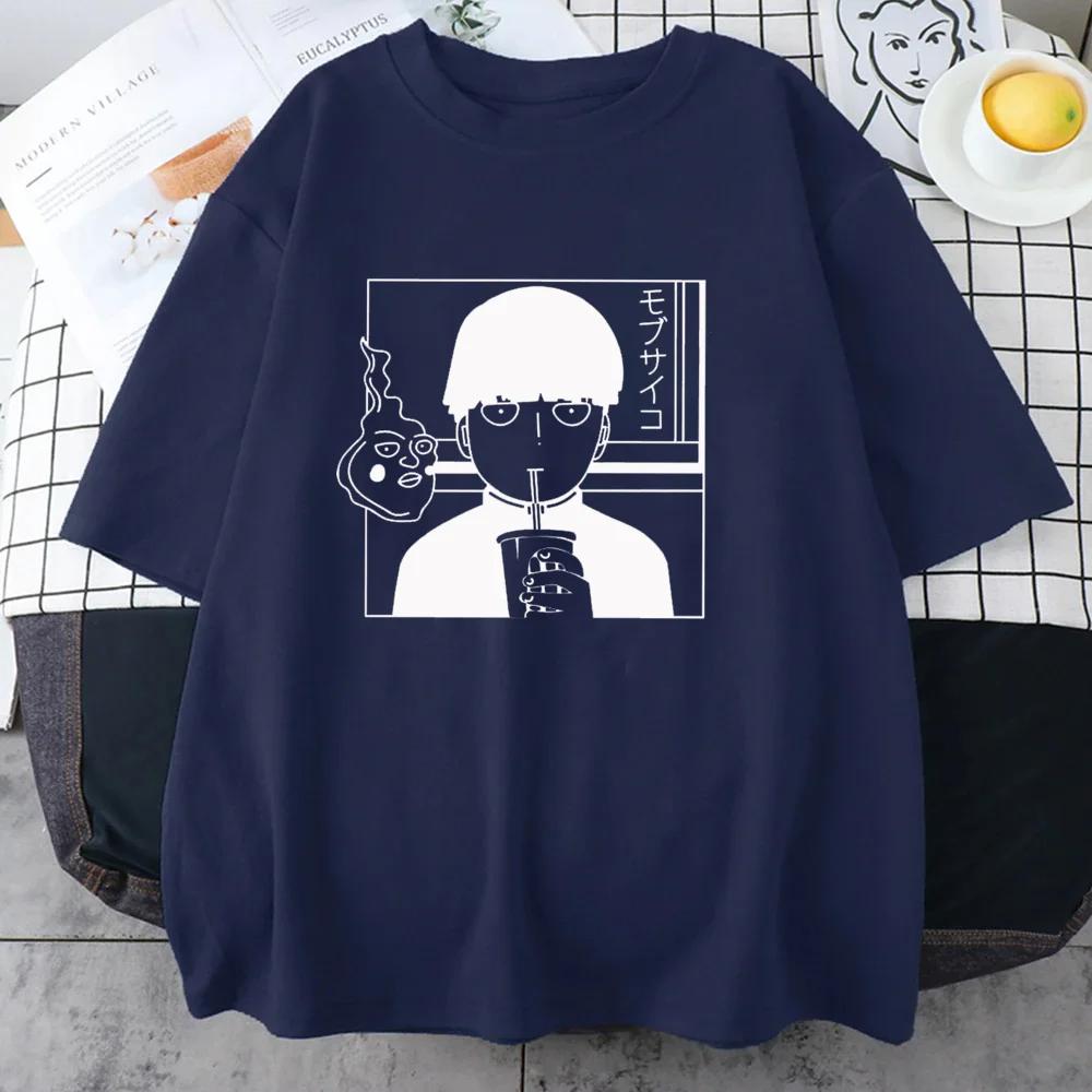 

Funny Mob Psycho 100 Graphic Printed TShirt Unisexs and Womens Summer Loose High Quality TShirt Tops 71833 4XL