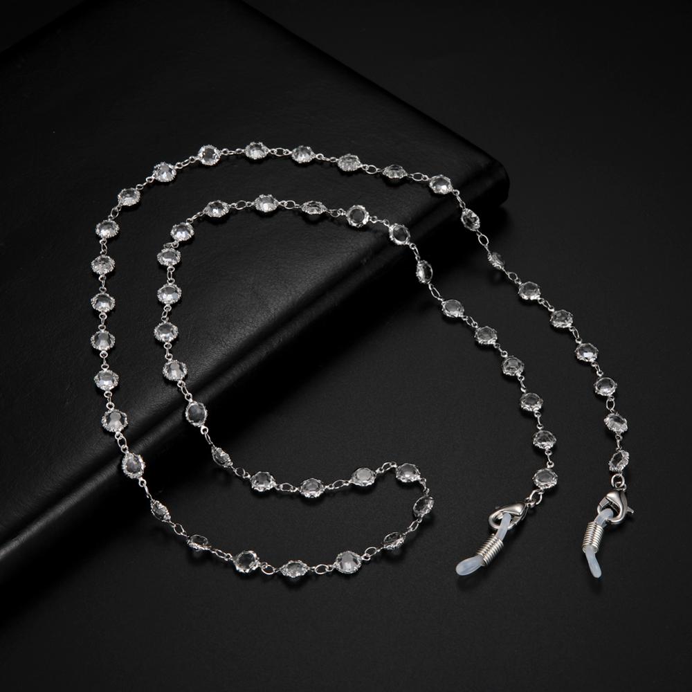Women Crystal Beads Sunglasses Glasses Chains Lanyards Neck Strap Rope Eyewear Cord Holder Accessories Mask Chain