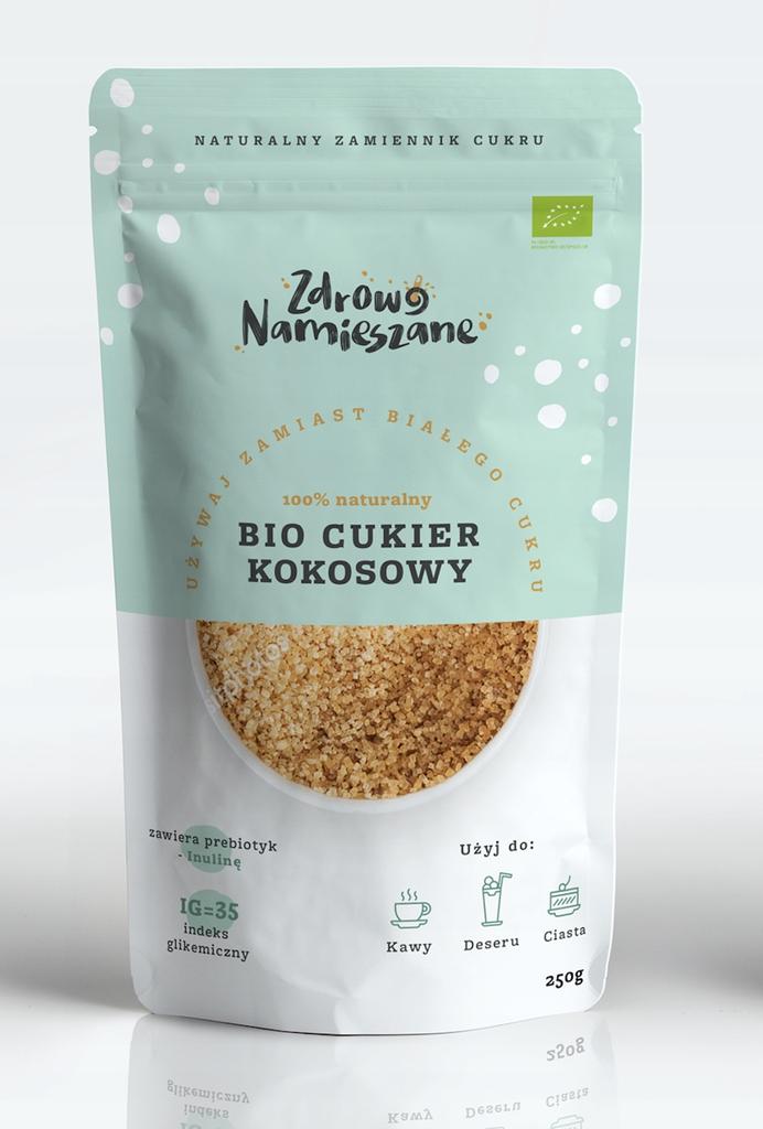 Organic Coconut Sugar 100% Natural PREMIUM - Zdrowo Namieszane - 400g