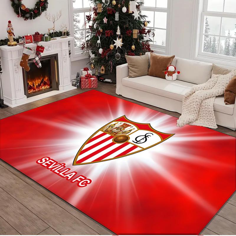1PC rug Football Sevilla Artwork Carpet, Chair Rug,Area Rug for Office Bedroom living rooms bedroom, Doormat decor Christmas fan gifts
