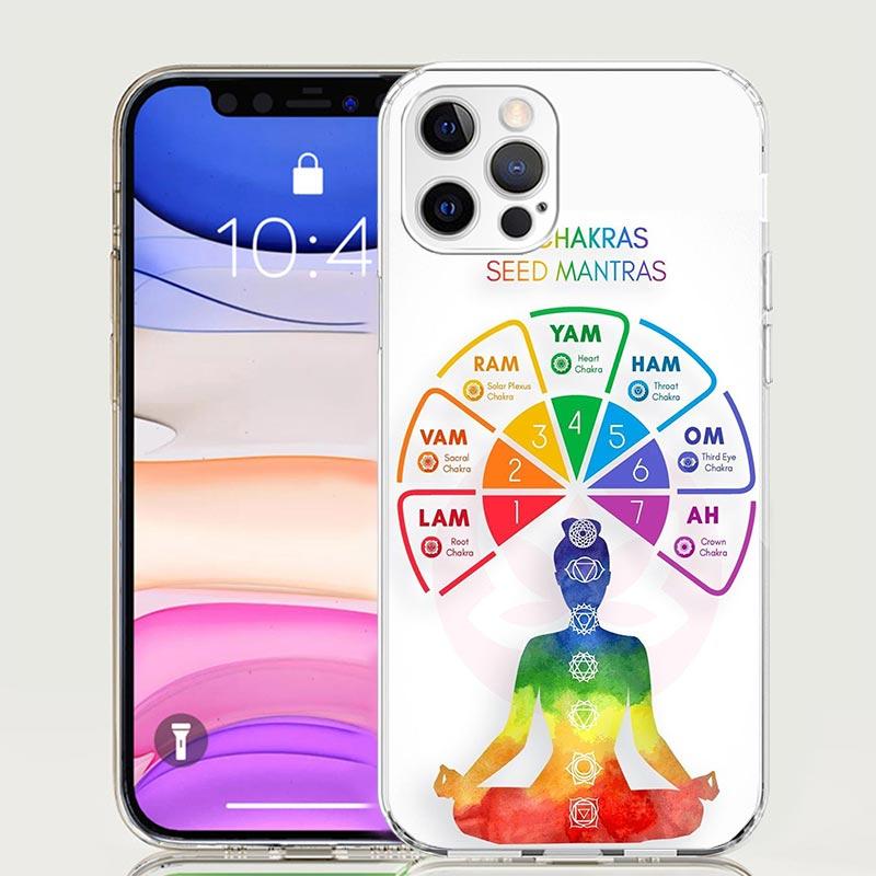 Yoga Chakra Spiritual Energy Universe Phone Case For iPhone 17 Air 16 15 Plus 11 14 Pro Max 13 Mini 12 7 8 + SE Pattern Art Cust
