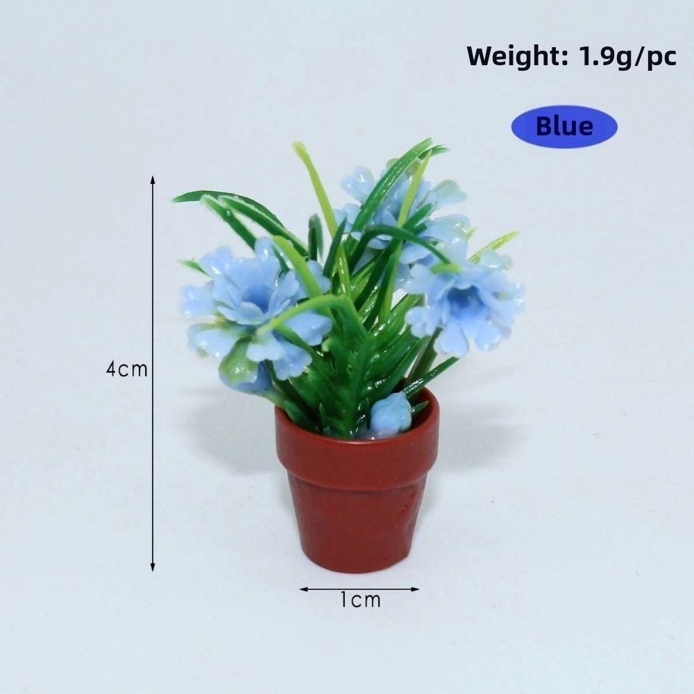 3pcs 1:12 Dollhouse Miniature Green Plant Mini Garden Home Model  Doll House Accessories