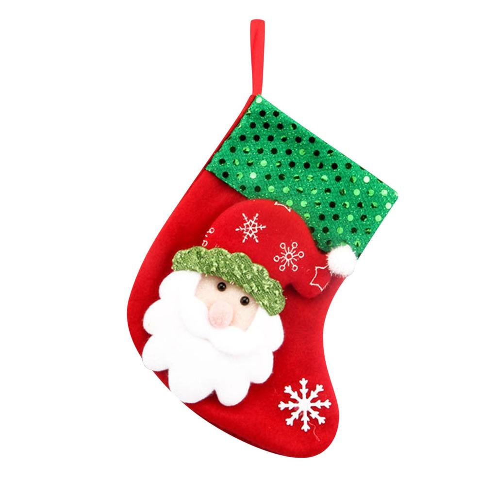 Christmas Stockings Xmas Gift Bags Fireplace Decoration Santa Claus Socks New Year Candy Holder Christmas Decor For Home
