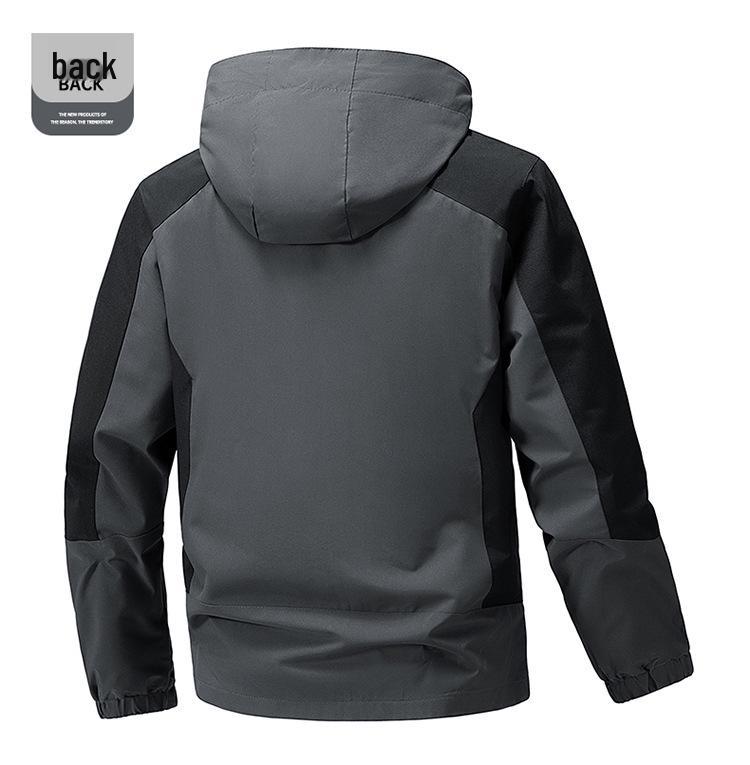 2025 Spring/Autumn Functional Waterproof Couple's Hooded Outdoor Jacket for Men - Workwear & Mountaineering