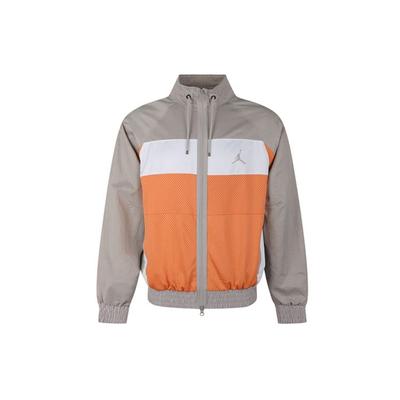 Stehkragen Lässige gewebte Sportjacke Herrenjacken Orange-Braun AV1303-854