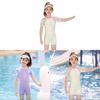 Childrens Swimsuit Girls Onepiece Hot Spring Swimwear With Chest Padding For Water Sports