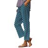 Women's Fashion Printed Elastic Waist Casual Pants with Pockets for Everyday Wear