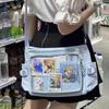 New Japanese Versatile Ita Bag: Large Capacity, Transparent Badge Shoulder Bag for Women