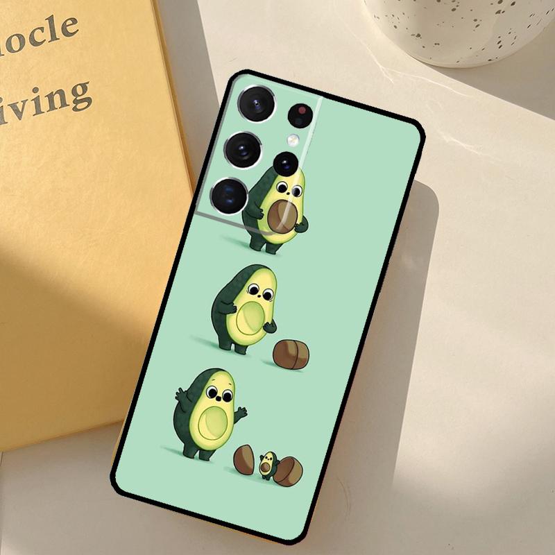 Funny Avocado Quotes Phone Case For Samsung Galaxy S23 S20 S21 S22 S24 S25 Ultra S9 S10 Plus S25 FE Cover Shell