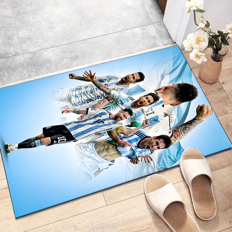 1pc M-Messi4 Design Printed Area Rug Carpet for Bedroom Living Room Home Decor Rugs Mat Non Slip Mat Rug for Bedside
