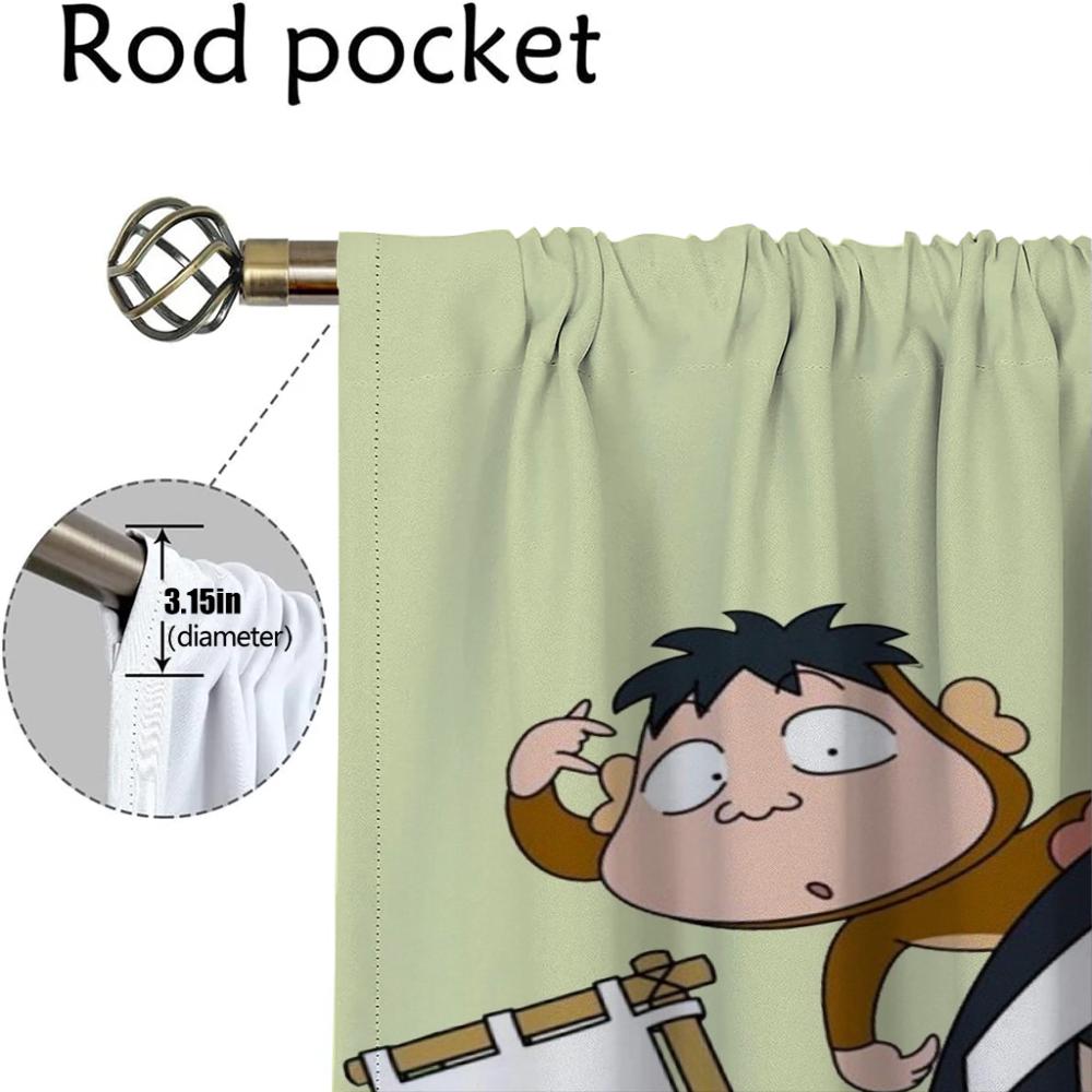 Chi-bi Marukos Window Curtain for Room 2 Panel Modern Living Room Curtains Halloween Decoration Tulle for Bedroom Shades Kitchen