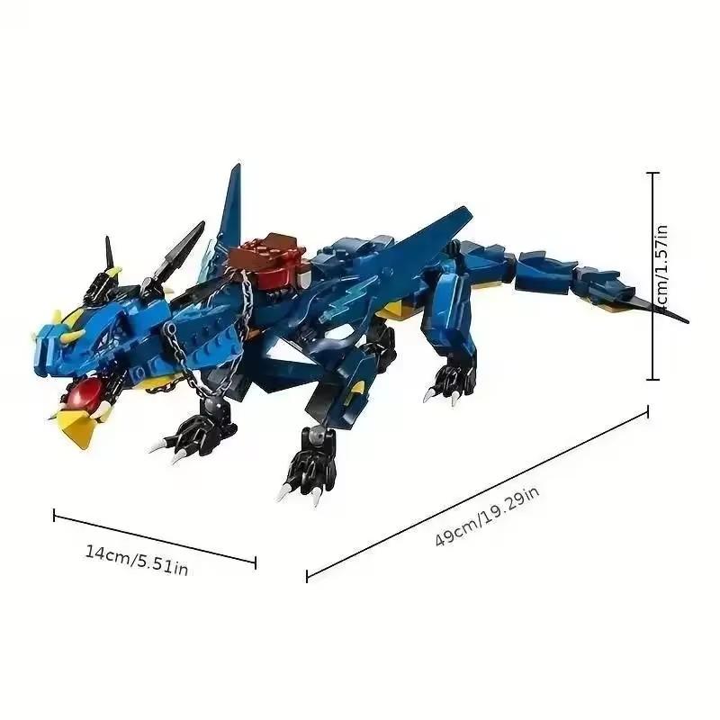 

Модель конструктора «Синій Дракон Грому» Класичний Кінофільм DIY Навчальні Цеглинки Іграшка для Дітей Подарунки на День Народження з міні-фігуркою світло-сірого кольору