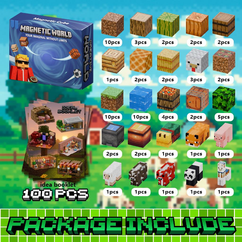 Magnetische Bausteine Spielzeug Aufbewahrungsbox Set Kann Figuren platzieren Magnetwürfel Konstruktionsbausteine Spielzeug Geschenk für Jungen Mädchen Kinder