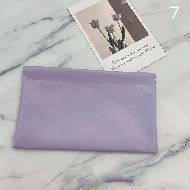 1Pcs Self-Closing Pu Leather Wallet Long Passport Driver'S License Id Holder Headphone Data Cable Storage Cash Pouch Coin Purse