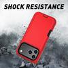For iPhone 17 Pro Rugged Case PC + TPU Cell Phone Cover with Back Clip Kickstand