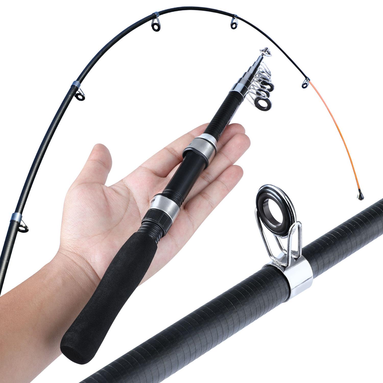 

SOUGAYILANG Телескопическая удочка из 98% углеродного волокна, морская удочка, рыболовные снасти, рыболовные инструменты, рыболовные снасти 1.6M чёрный