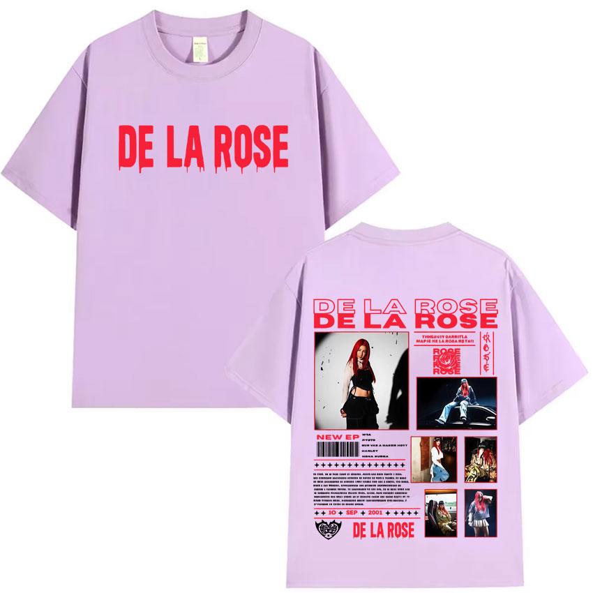 Singer De La Rose Album Graphic Print Tshirt Mens Clothes Humor High Quality Oversized Tshirt Hip Hop Casual Summer Y2K T Shirt
