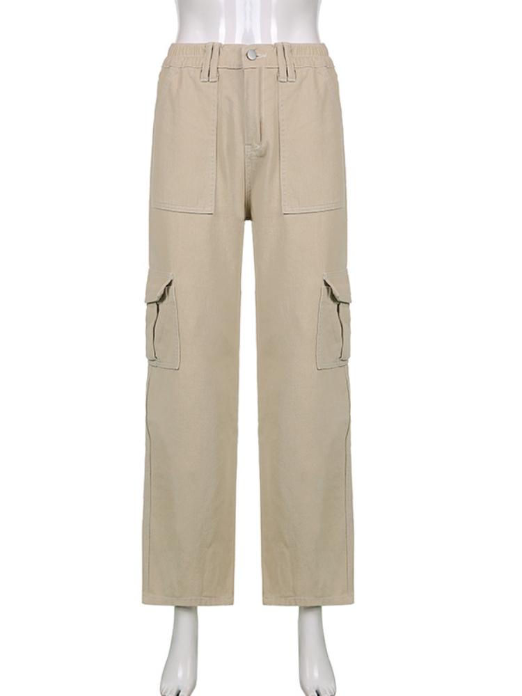 Low Waist  Wide leg trousers Vintage Loose Streetwear Baggy Jeans Women High Street Cargo Pants Women Casual Straight Trousers