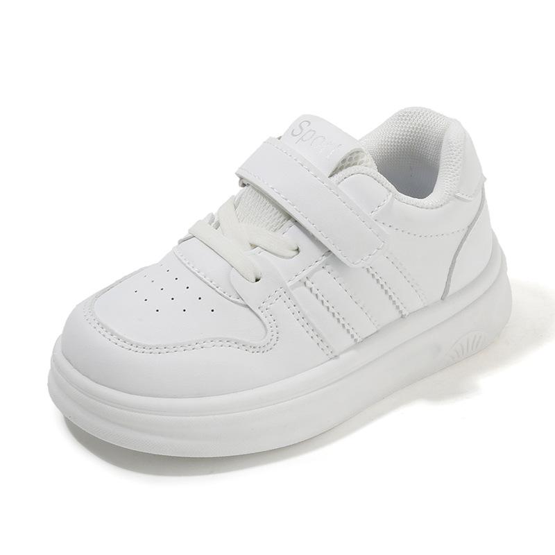 Kids White Sneakers Spring Autumn Boys Girls Lightweight Soft Sole Casual Shoes Baby Toddler Walking Trainers