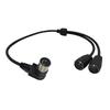 Y Splitter DIN 5Pin Male to Two 5Pin Female Adapter Cable Compactly Design for Professional Audios Equipment Amplifiers