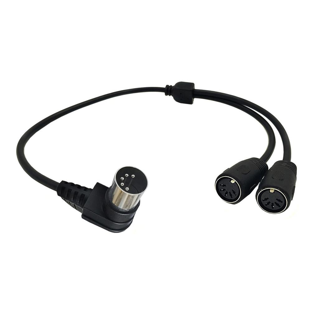 Y Splitter DIN 5Pin Male to Two 5Pin Female Adapter Cable Compactly Design for Professional Audios Equipment Amplifiers