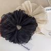 Oversize Wrinkled Elastic Hair Scrunchie Large Handmade Band Crepe Mesh Hair Tie Ponytail Holder Hair Accessorie For Women Girls