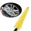 1X Auto Car Tool Tire Rim Cleaner Black Plastic Handle Yellow Sponge Car Wheel Brush Cleaning Scrub Tool High Quality
