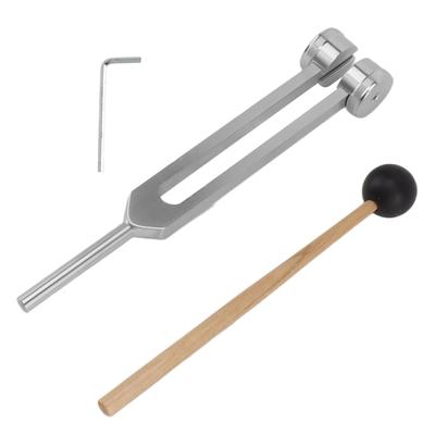 Set Diapason Strumento Professionale per la Guarigione 128 Lega di Alluminio Diapason Sensoriale con Martello