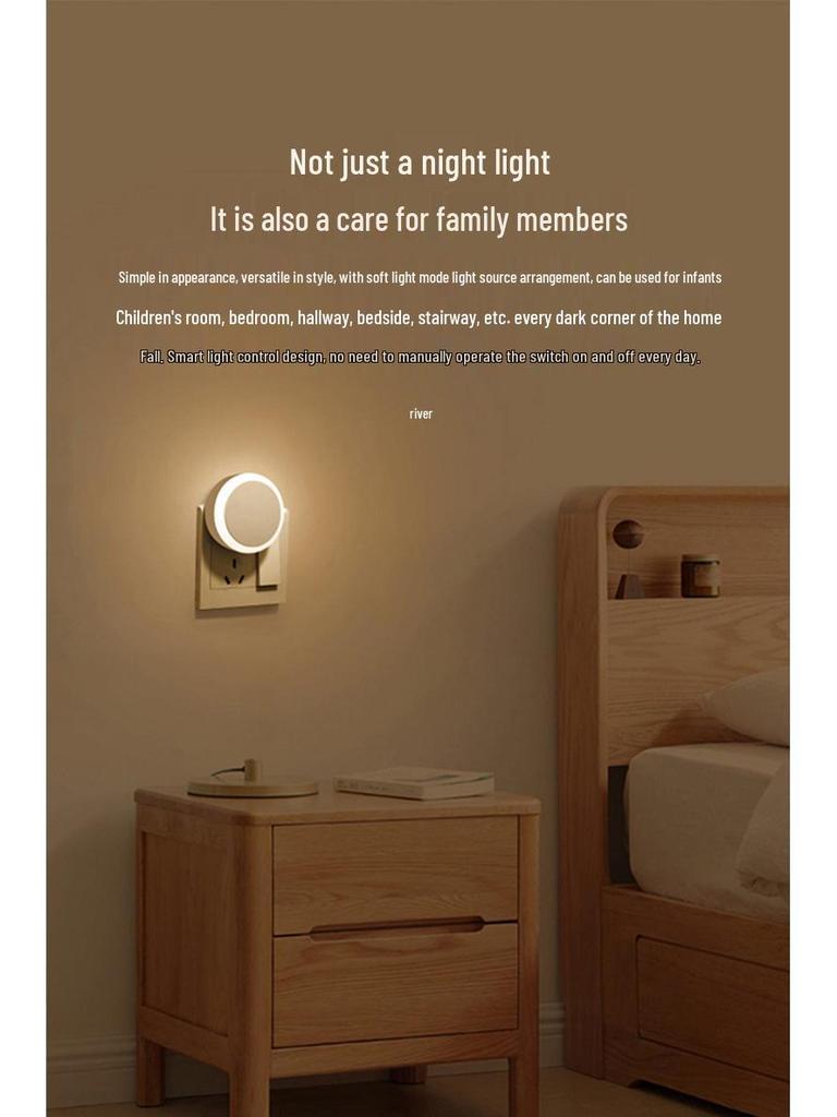LED Night Light: Automatic Charging & Intelligent Light Control for Breastfeeding