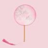 Handheld Embroidery Fan Tassels Silk Fan Classical Chinese Style Round Fan  Home Decor
