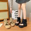 Mezzanine sandals women's new summer suede niche design thick-soled cool boots retro women's shoes