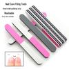 Three-Sided Washable Nail Polishing Strip - Pink, White, Gray - Nail Surface Sanding Sponge & Polisher Tool
